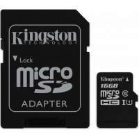 map memory KINGSTON microSDHC 16Gb Canvas Select U1 (R80/W10)+ad