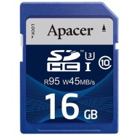 Карта памяти APACER SDHC 16GB Class 10 UHS-I (R95, W45MB/s)