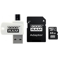 карта пам'яті GOODRAM microSDXC 64GB Cl10 UHS I All in One + OTG reader