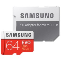 карта памяти SAMSUNG microSDXC 64GB EVO PLUS UHS-I U3 (R100, W60MB/s)