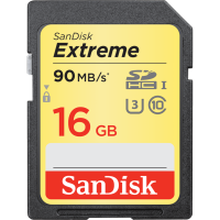 Карта памяти SANDISK SDHC 16GB Extreme Class 10 UHS-I U3 90MB/s