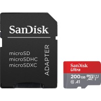 карта памяти SANDISK microSDXC 200GB Ultra A1 C10 UHS-I 100MB/s+SD