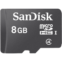 карта памяти SANDISK microSDHC 8GB Class 4 без SD адаптер