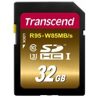 Карта памяти TRANSCEND SDHC 32 GB UHS-I Ultimate U3 (R95, W85MB/s)