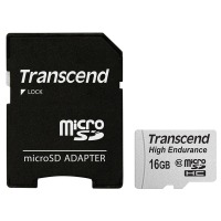 карта памяти TRANSCEND microSDHC 16 GB Class 10 High Endurance + ad