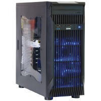 Комп.корпус QUBE без БП QB767 Black-Blue