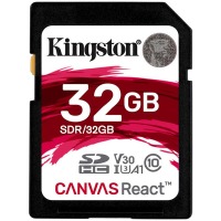 Карта памяти KINGSTON SDHC 32 GB Canvas React U3 (R100/W70)