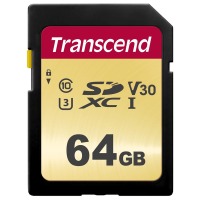 Карта памяти TRANSCEND SDXC 500S 64GB UHS-I U3