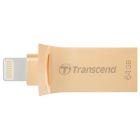 флеш-драйв TRANSCEND JetDrive Go 500 64GB, Lightning/USB 3.1 Gold