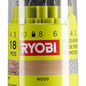 Ryobi Set сверл RAK18DмIX, 18шт