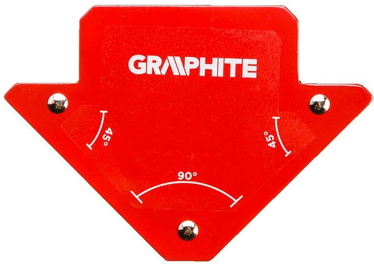 Graphite Cварочный угольник магнитный 56H901, 82 x 120 x 13 мм, угол 45 или 90 град., сила 11.4 кг