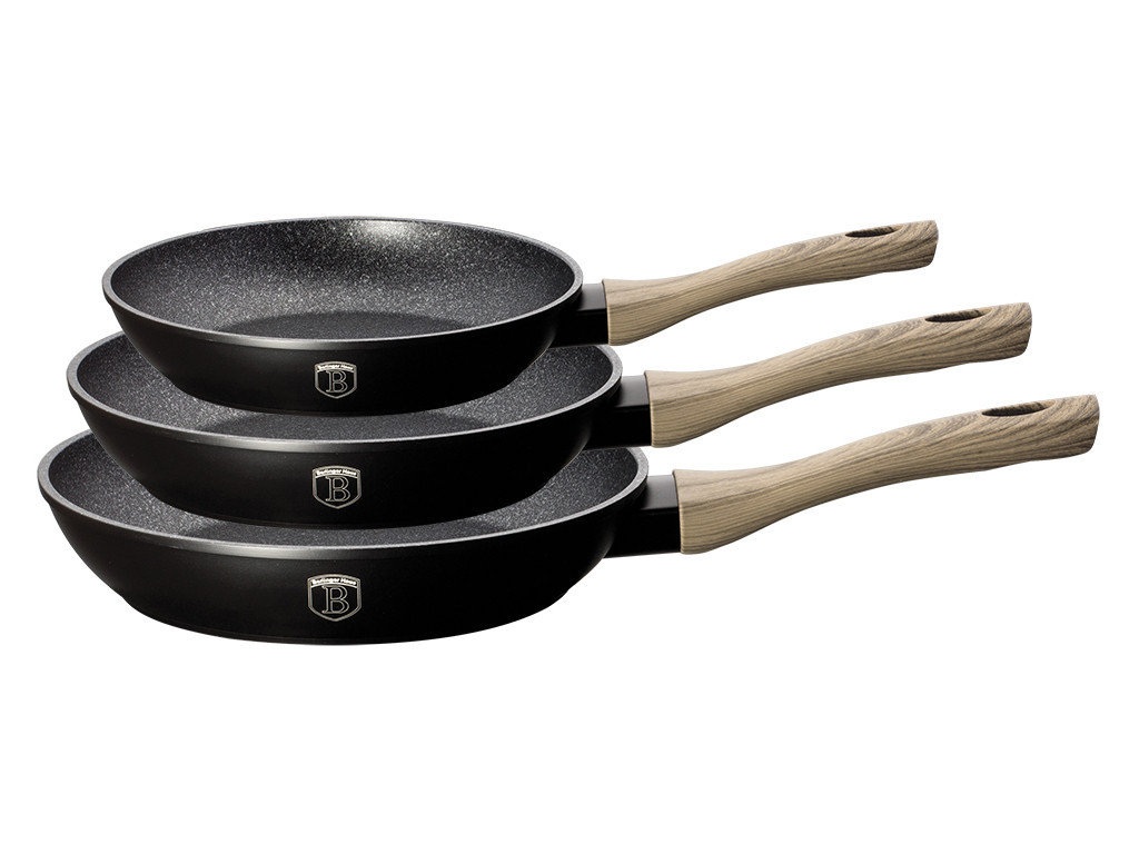 Набор сковород Berlinger Haus Ebony Maple Collection 3 предмета BH-1724