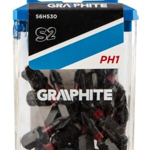 Graphite 56H530 Биты ударные PH1 x 25 мм, 20 шт.