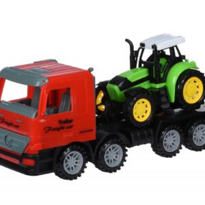 Машинка инерционная Same Toy Super Combination Тягач Червоний з трактором 98-84Ut-1