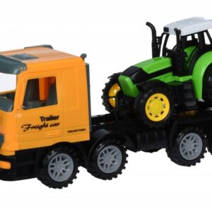 Машинка инерционная Same Toy Super Combination Тягач Жовтий з трактором 98-84Ut-2