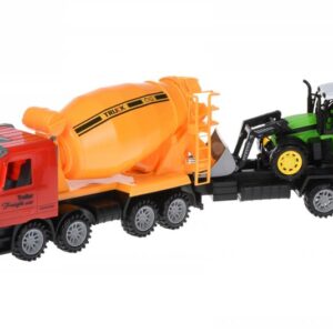 Машинка инерционная Same Toy Truck Бетономішалка Червона з бульдозером 98-88Ut-1