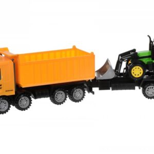 Машинка инерционная Same Toy Super Combination Самосвал желтый с бульдозером 98-89Ut-2