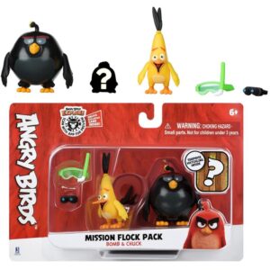 Игровая фигурка Jazwares Angry Birds ANB Mission Flock Бомб и Чак