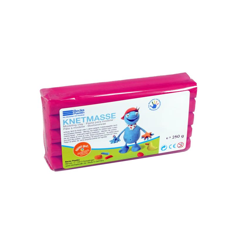 Пластилін класичний Becks Plastilin 250г рожевий B100468