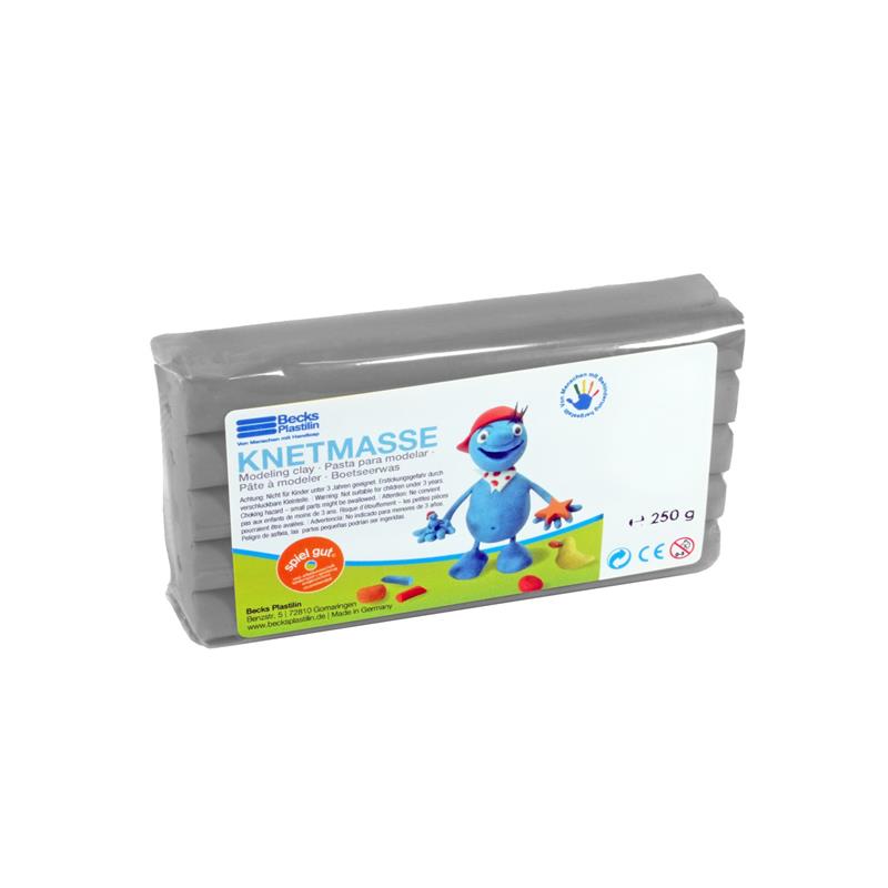 Plasticine classical Becks Plastilin 250г gray B100475