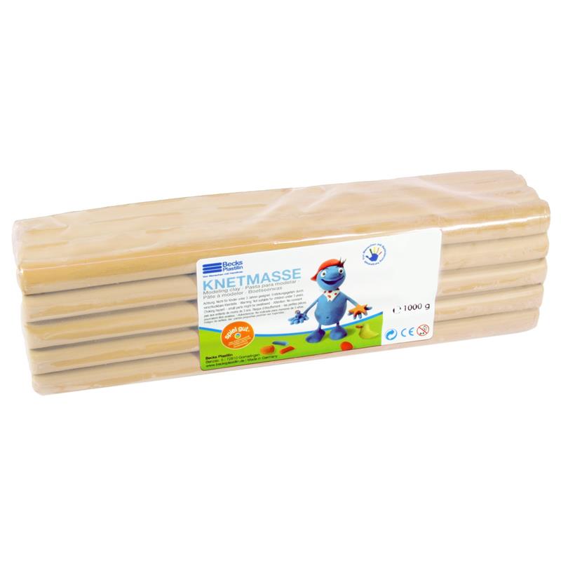 Пластилін класичний Becks Plastilin 1000г натуральний B100491