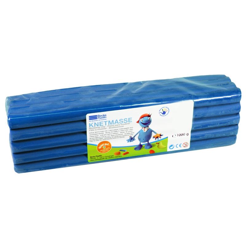 Пластилін класичний Becks Plastilin 1000г темно-синій B100500
