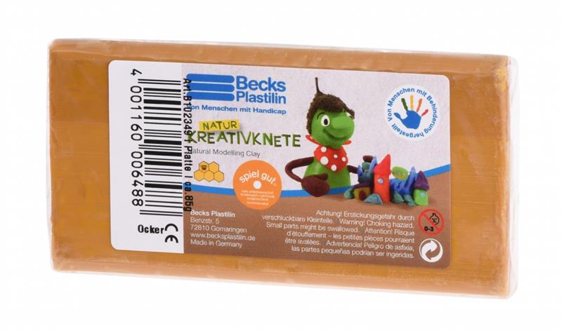 Пластилін воскової Becks Plastilin 86г охра B102349