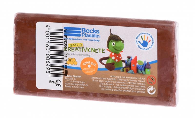 Пластилин восковой Becks Plastilin 86г коричневый B102350