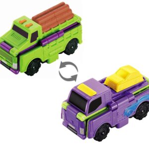 Машинка-трансформер Flip Cars 2 в 1 Лісовоз і Транспортер