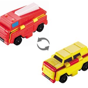Машинка-трансформер Flip Cars 2 в 1 Пожарный автомобиль и Внедорожник