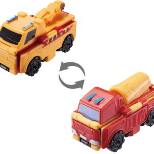 Машинка-трансформер Flip Cars 2 в 1 Автокран і Бетоновоз