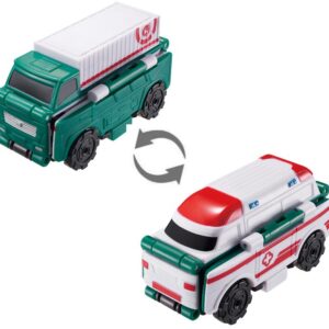 Машинка-трансформер Flip Cars 2 в 1 Вантажівка і Скоря допомога