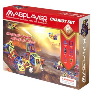 Конструктор Magplayer магнитный набор 66 эл. MPA-66