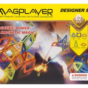 Конструктор Magplayer магнитный набор 62 эл. MPB-62