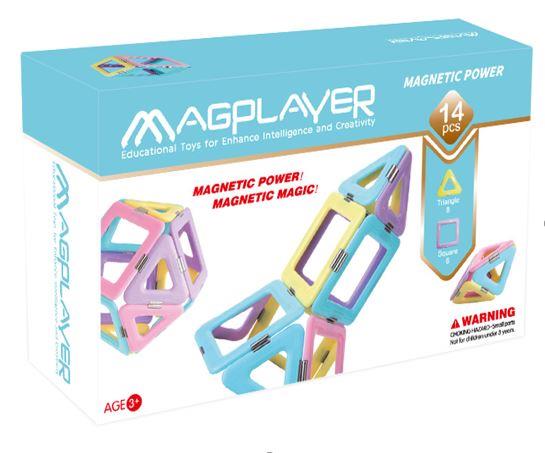 Конструктор Magplayer магнитный набор 14 эл. MPH2-14