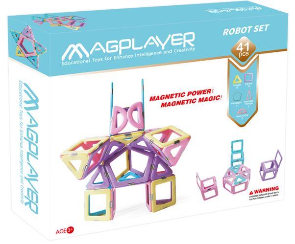 Конструктор Magplayer магнитный набор 41 эл. MPH2-41