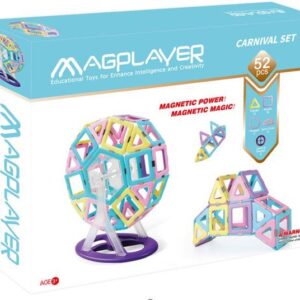Конструктор Magplayer магнитный набор 52 эл. MPH2-52