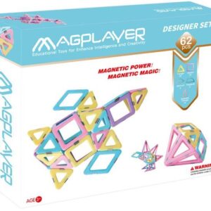 Конструктор Magplayer магнитный набор 62 эл. MPH2-62