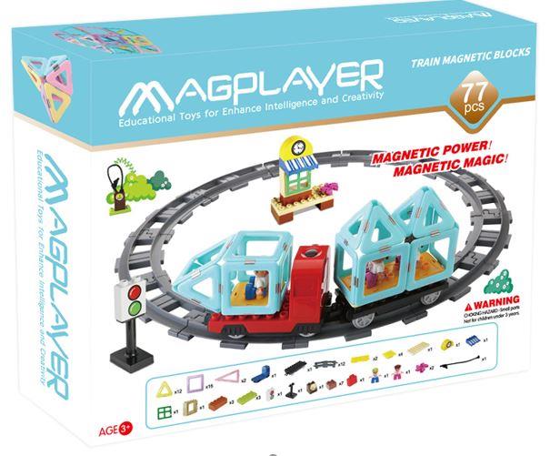Конструктор Magplayer Поезд 77 эл. MPH2-77