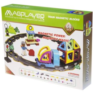 Конструктор Magplayer магнитный набор 68 эл. MPK-68