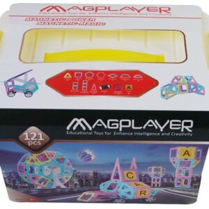 Конструктор Magplayer магнитный набор бокс 121 эл. MPT2-121