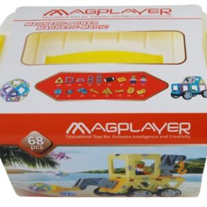 Конструктор Magplayer магнитный набор бокс 68 эл. MPT2-68