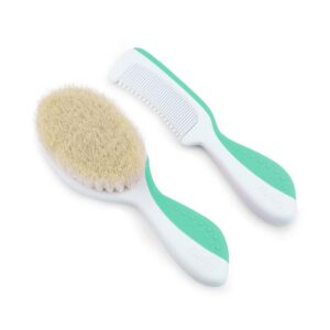 Set by care behind child Nuvita 0м+ Green, comb and brush NV1137COOLGREEN