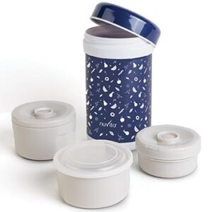 Thermos metal for food Nuvita 1200 ml 3 container, cиний from pattern NV1477