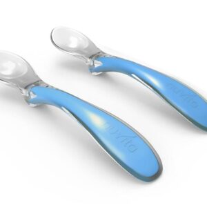 Набор силиконовых ложечек для кормления Nuvita Easy Eating 6м+ 2 шт. Синяя NV8480Blue