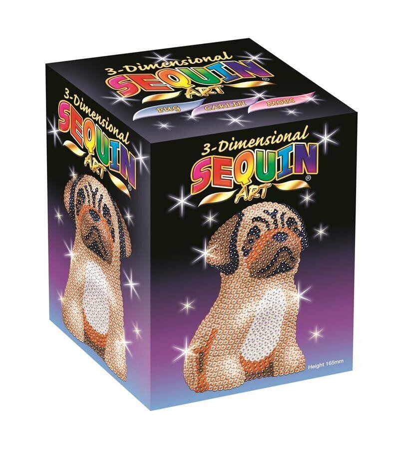 Set for creativity Sequin Art 3D Big Lily Pug SA-1702