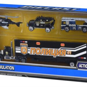 Набір машинок Same Toy Diecast Вантажівка з поліцейськими SQ80958-3Ut