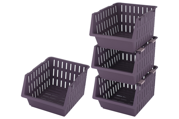 Набор корзин VIOLET HOUSE PLUM Бамбу, 4 шт 1021 Бам PL Наб4 шт 31*38*85см