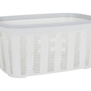 Корзина VIOLET HOUSE WHITE Вязание 0420 Вязание W б/кр. 55*35*26 см