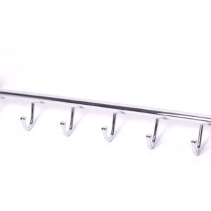 Hooks on lath 6 PC 41.5*6.5*6.5 cm of stainless chromed become Besser KM-8823